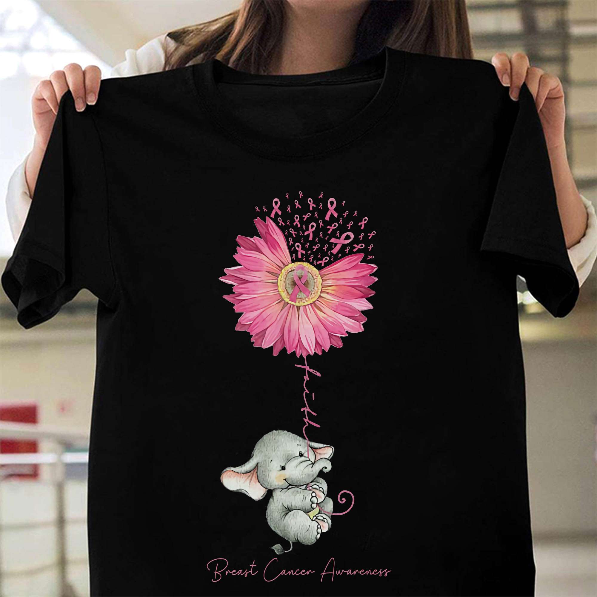 Breast cancer awareness - Sunflower elephant, sunflower of hope