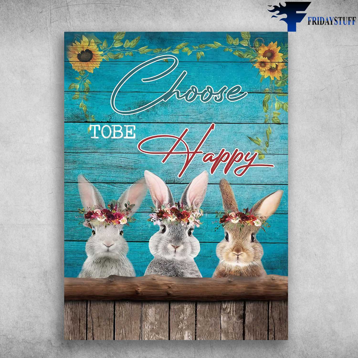 Bunny Flower - Choose Tobe Happy, Rabbit Lover