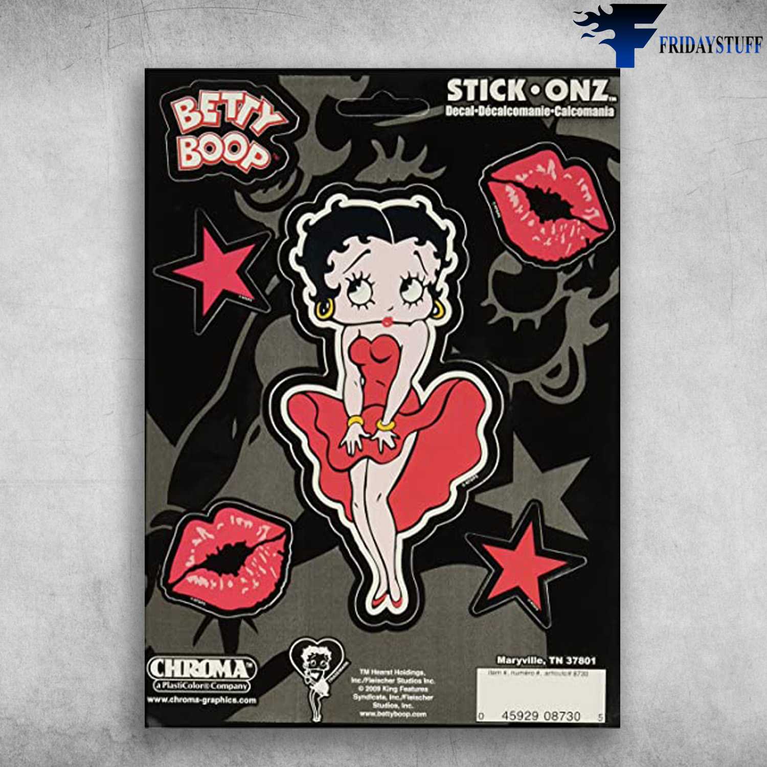 CHROMA 8730 - Betty Boop, Marilyn Stick-Onz calcomanía, Chiroma Poster