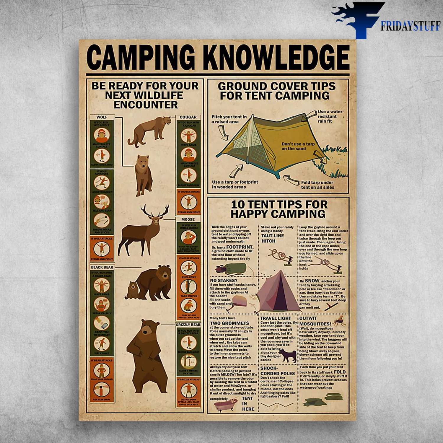 Camping Knowledge - Be Ready For Your Next Wildlife Encounter, Ground Cover Tips For Camping, 10 Tent Tips For Camping
