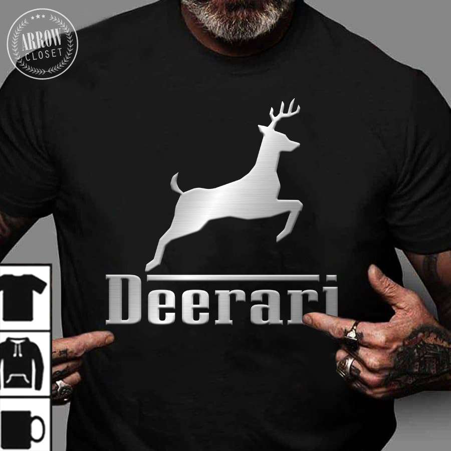Deerari - Ferrari supercar brand, running deer deerari