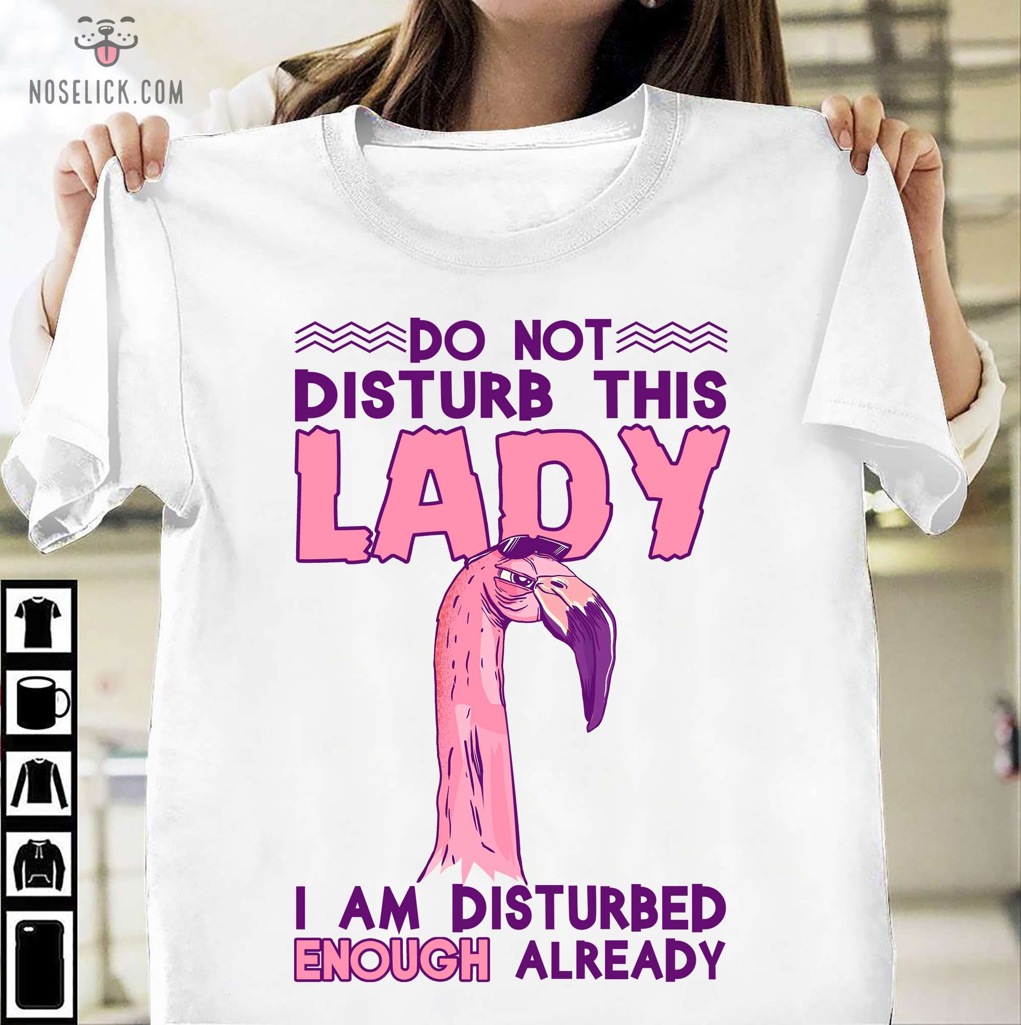 Do not disturb this lady I am disturbed enough already - Flamingo lady