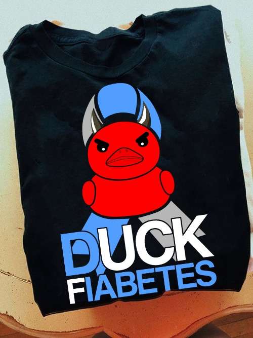 Duck fiabetes - Diabete awareness, angry red duck ribbon
