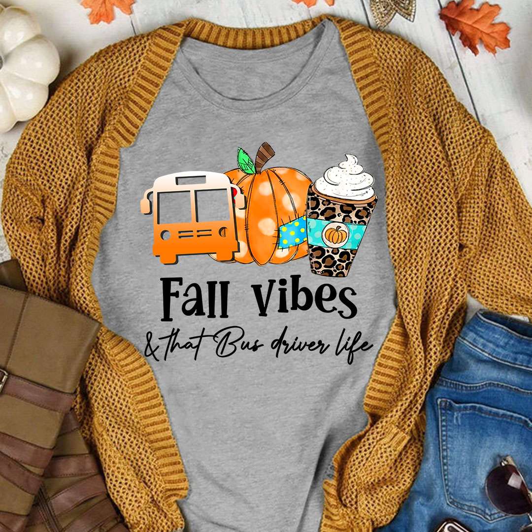 Fall vibes and that bus driver life - Halloween pumkin, bus driver the job