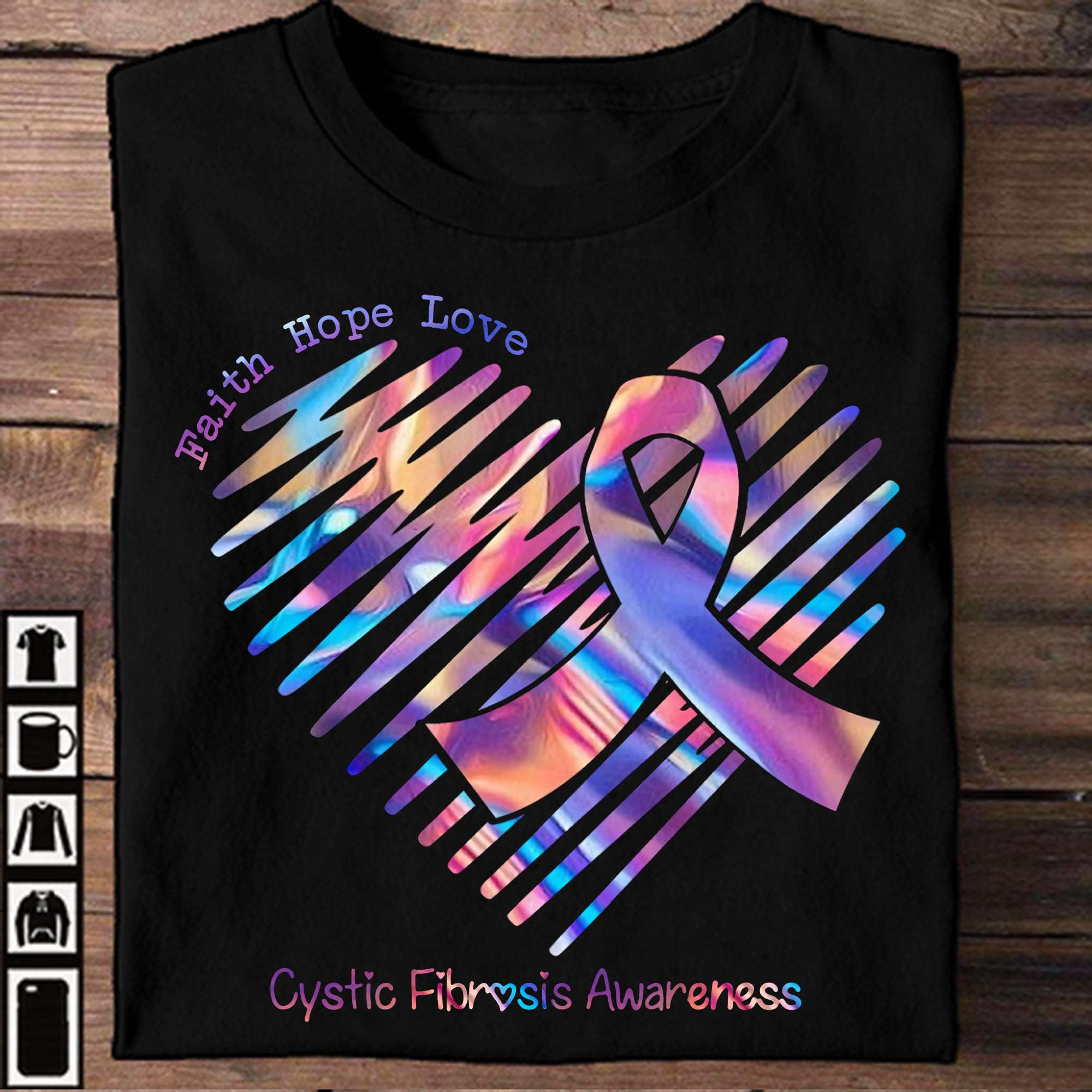Fibro Warrior - Faith hope love cystic fibrosis awareness