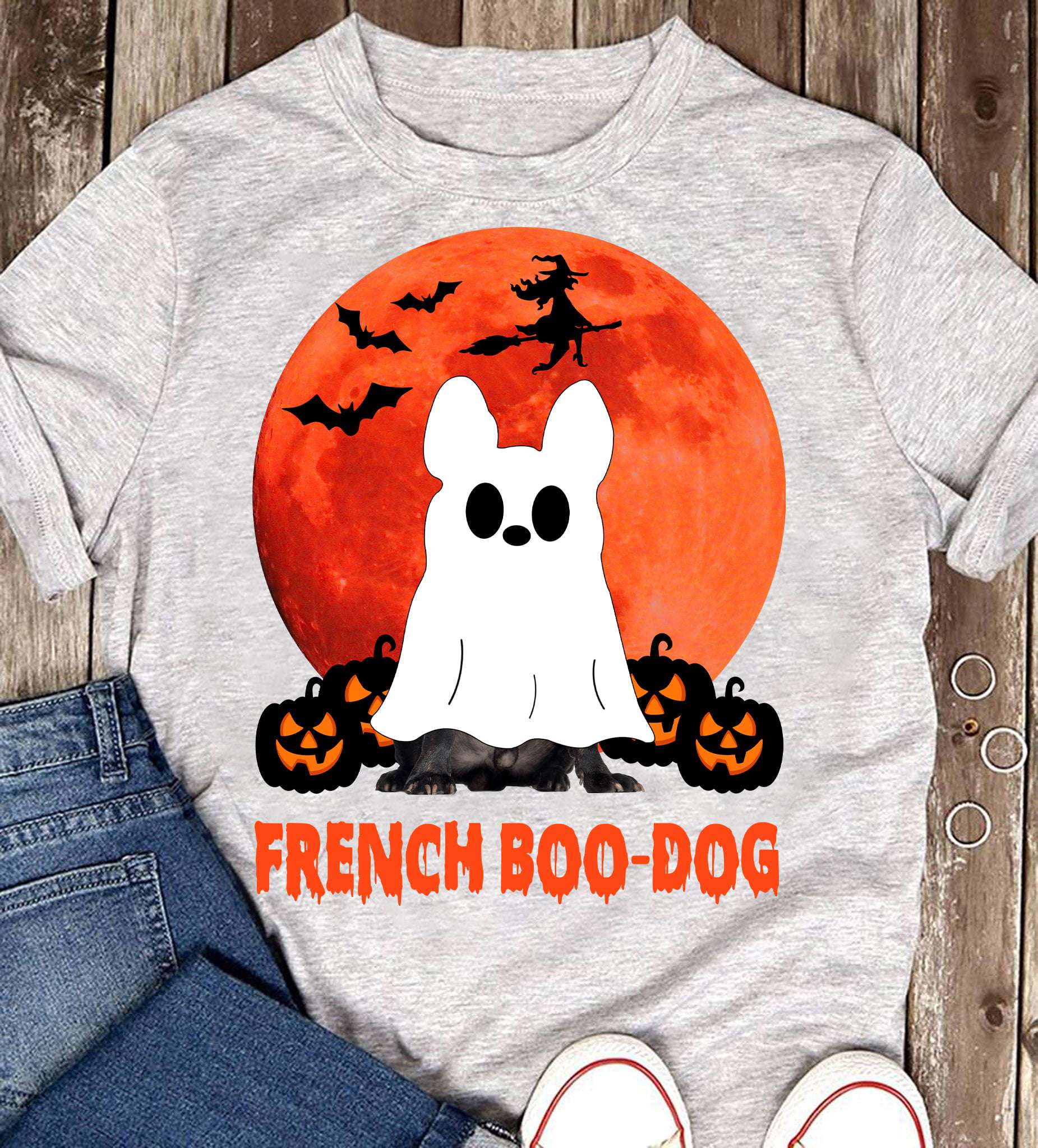 French boo-dog - Frenchie white ghost costume, Frenchie dog lover