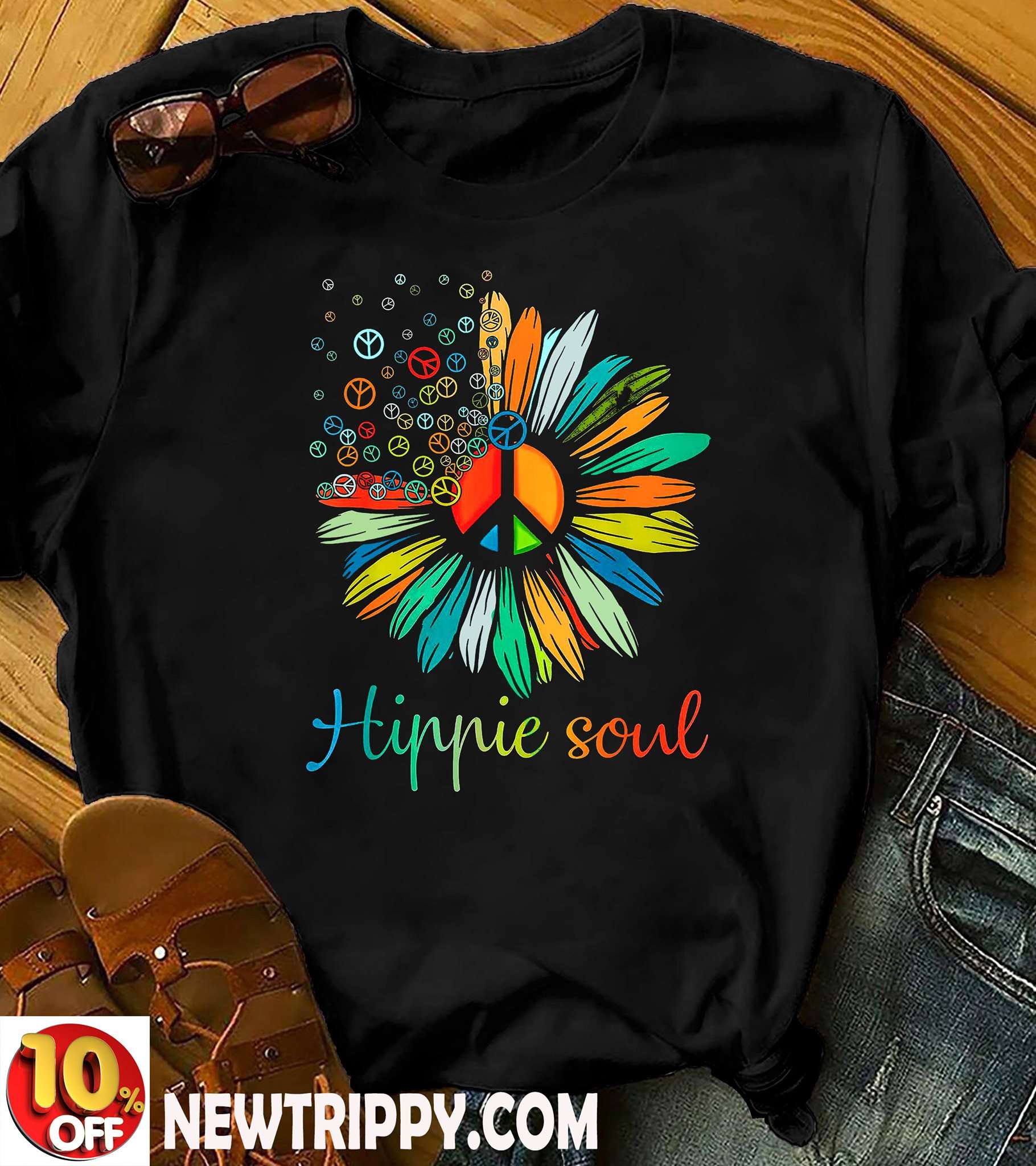 Hippie soul - Hippie symbol, the counterculture of the 1960s, youth movement