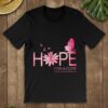 Hope for a cure - Breast cancer awareness, flower butterfly cancer ribbon
