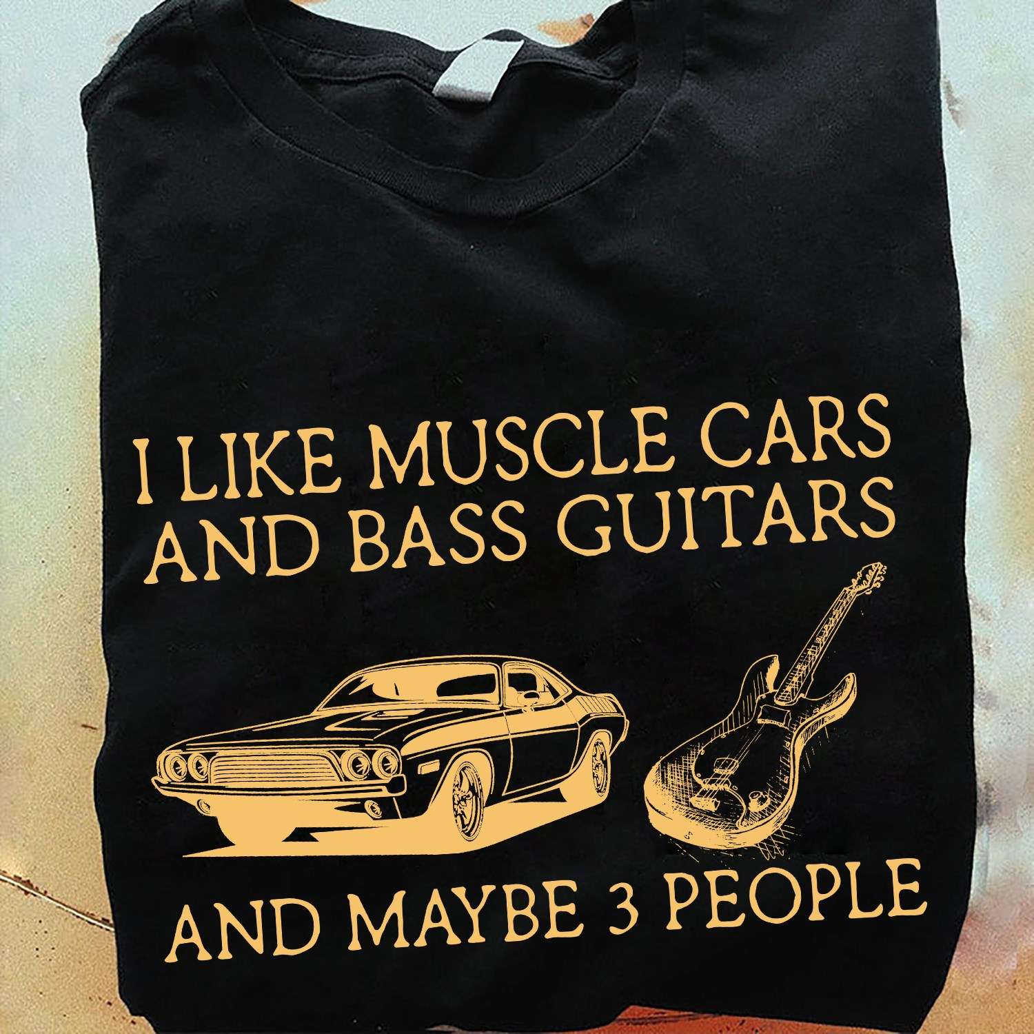 I like muscle cars and bass guitars - Drag car, bass guitars