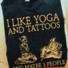 I like yoga and tattoos and maybe 3 people - Doing yoga girl, tattooed yoga girl