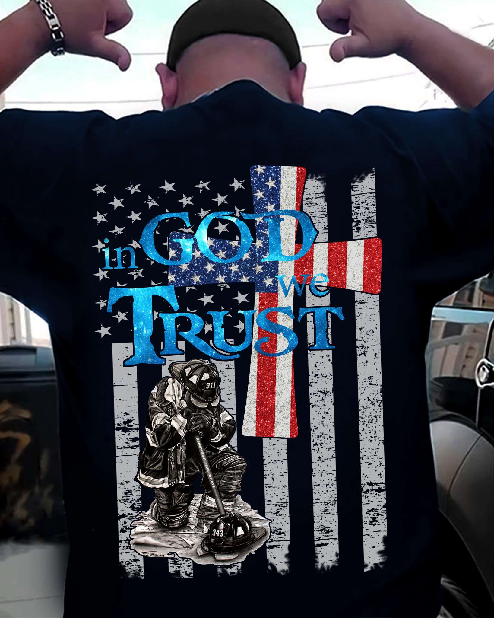 In god we trust - American firefighter, America nation under God