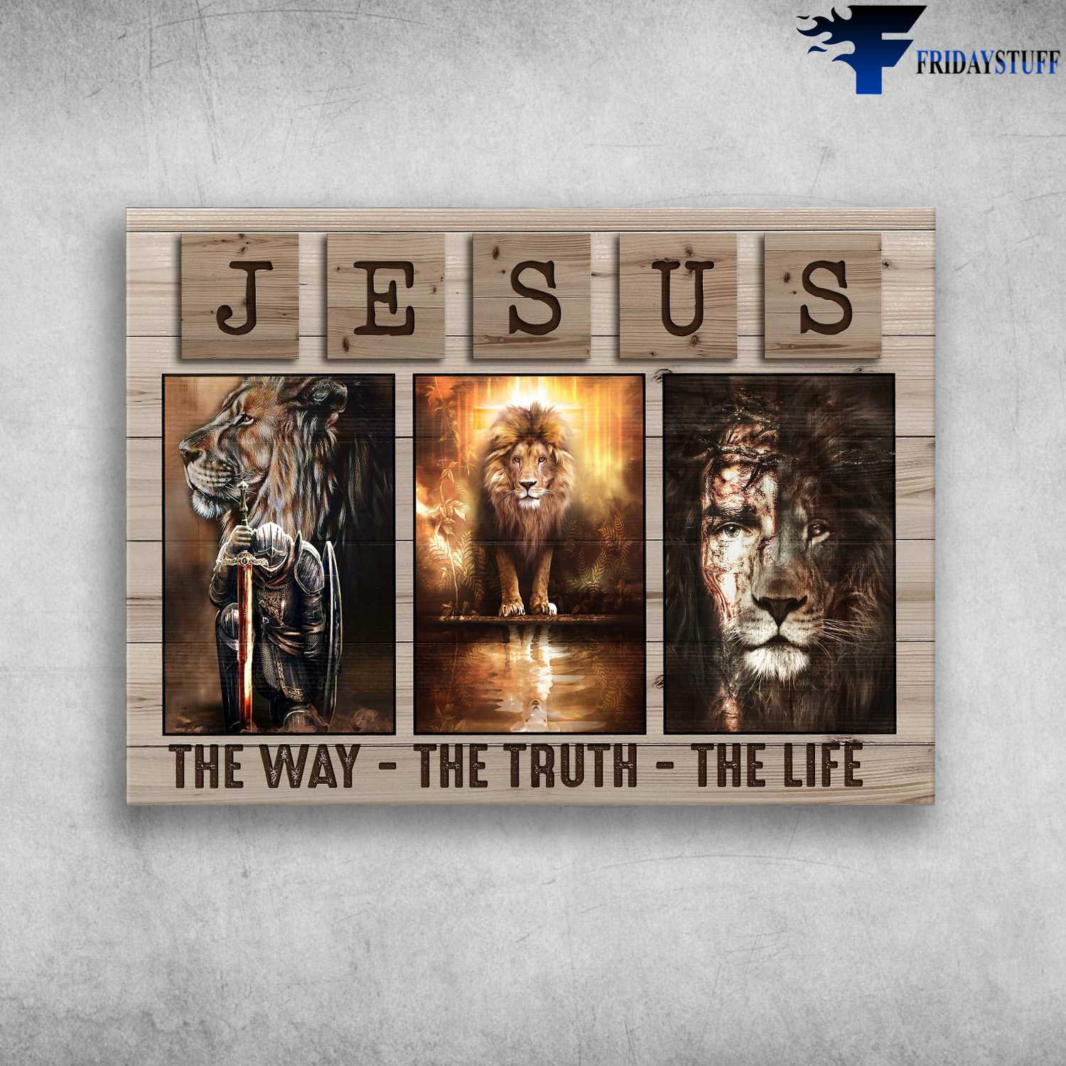 Jesus Lion Canvas - The Way, The Truth, The Life