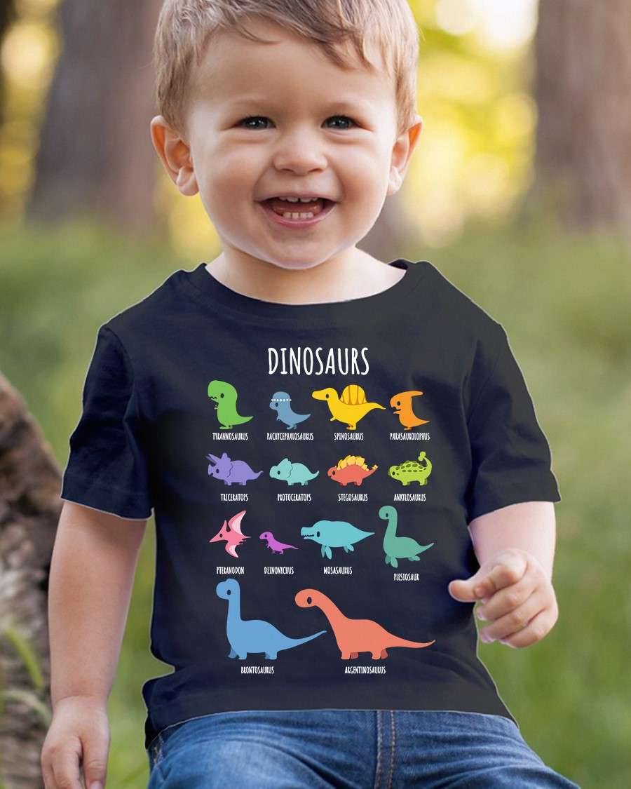 Kind of dinosaurs - Chibi art of dinosaur, tyrannosaurus T-rex Shirt ...