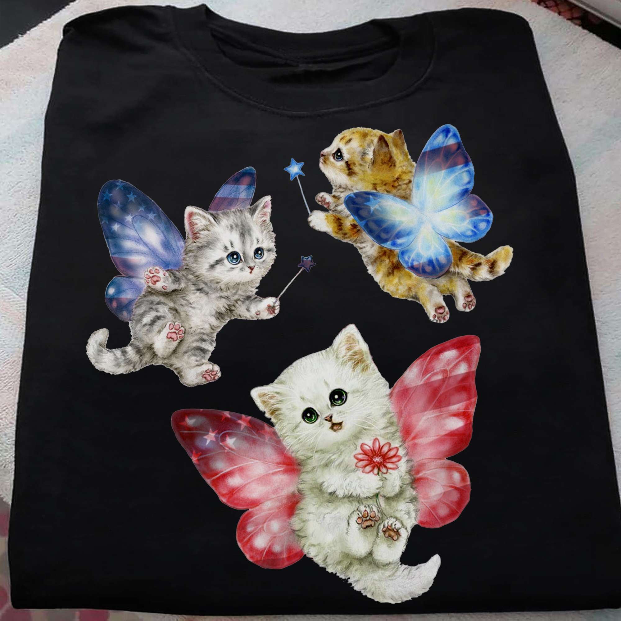 Kitty fairy cat - Cat with wings, Kitty cat with wings graphic T-shirt