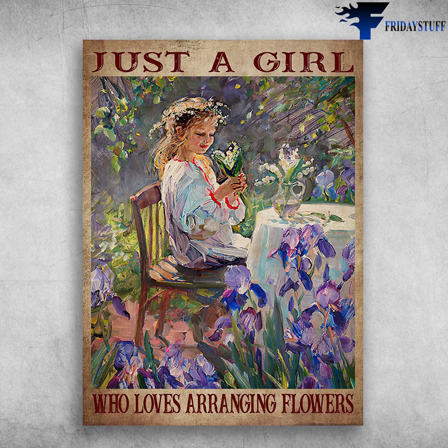 Little Girl Flower, Flower Garden - Just A Girl, Who Loves Arranging Flowers