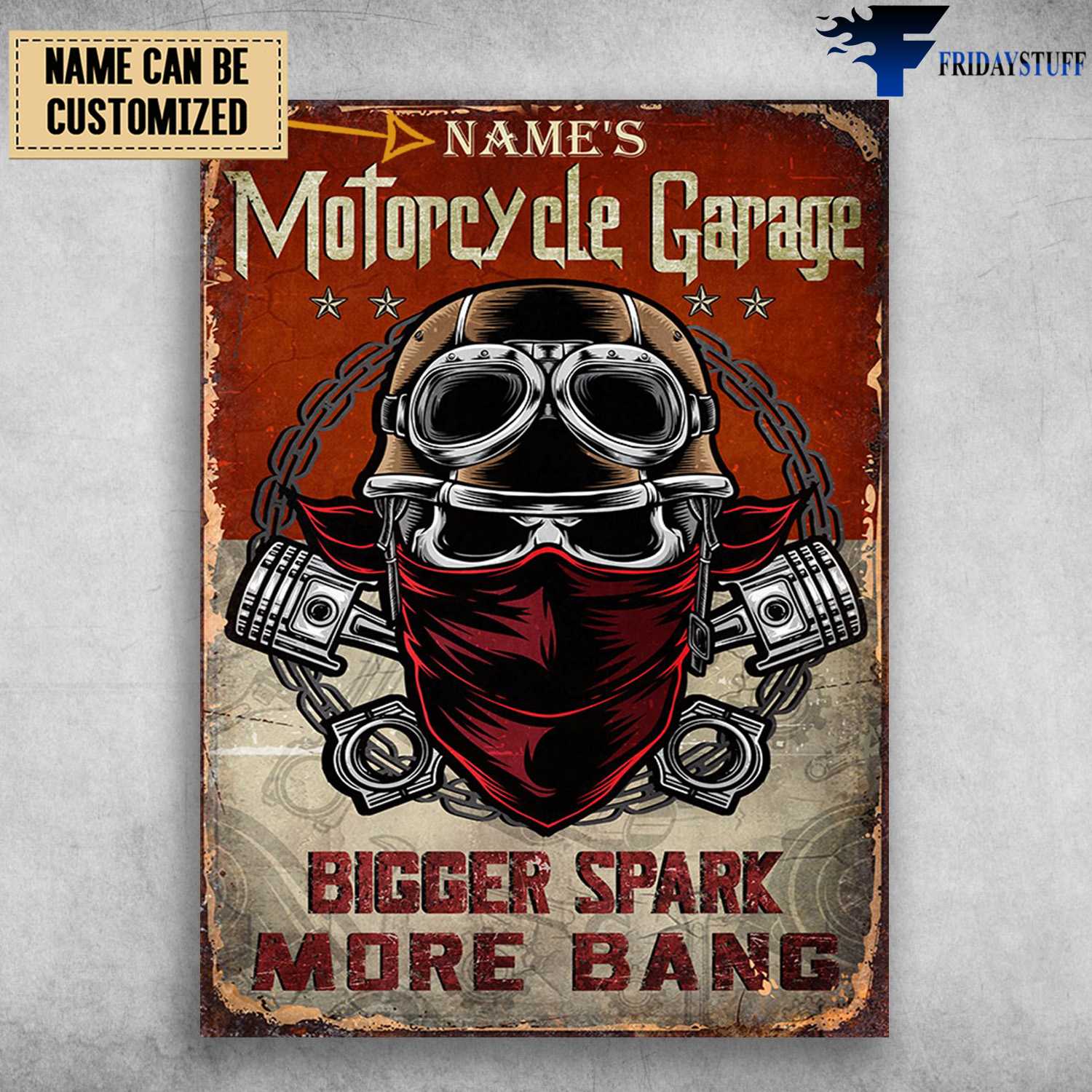 Motorcycle Garage, Bigger Spark, More Bang, Motorcycle Riding, Biker Lover