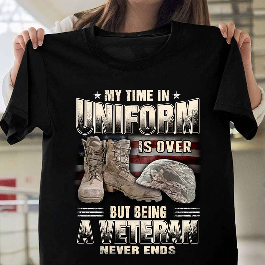 My time in uniform is over but being a veteran never ends - American veteran shoes