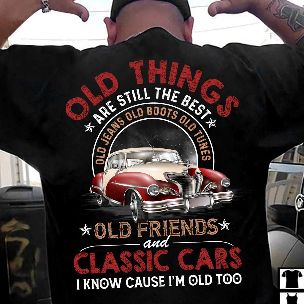 Old things are still the best - Old friends and classic cars, hot rod car