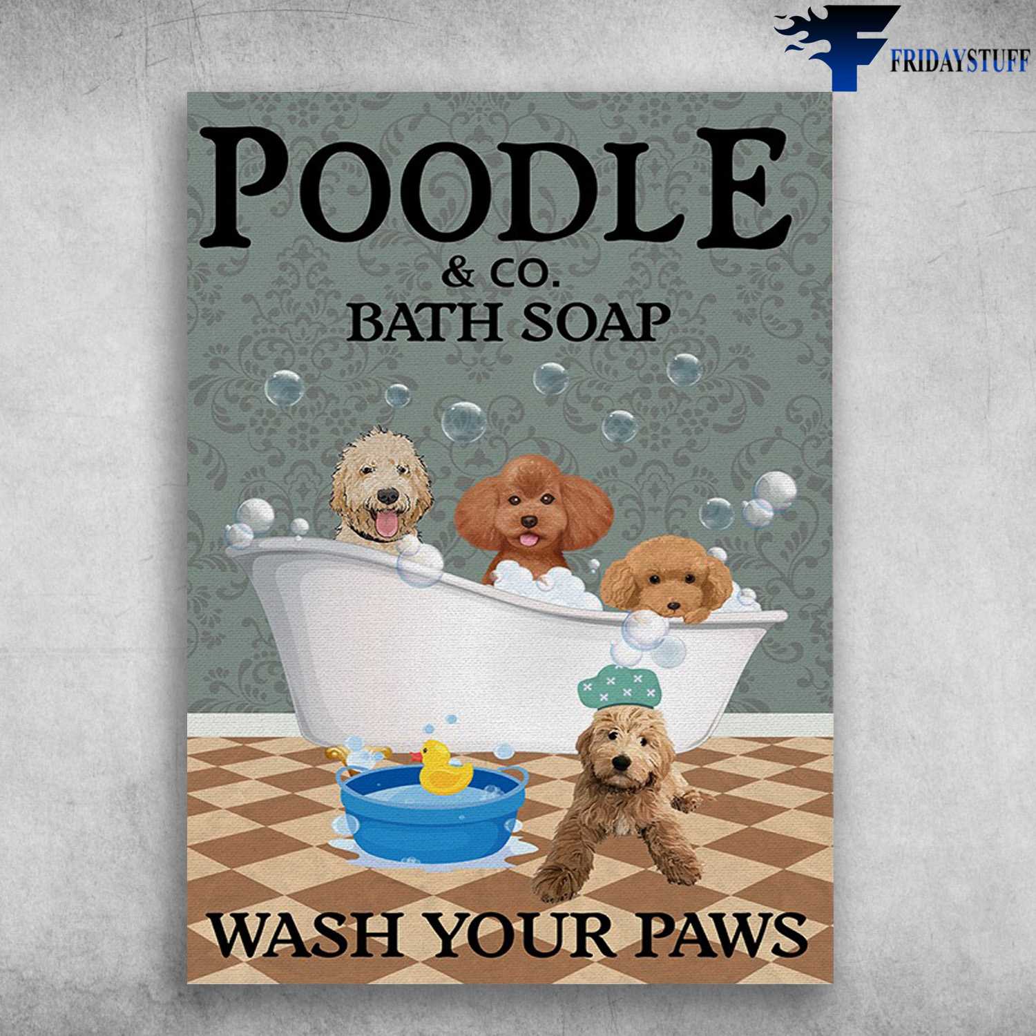 Poodle Bath Soap - Poodle And CO. Bath Soap, Wash Your Paws