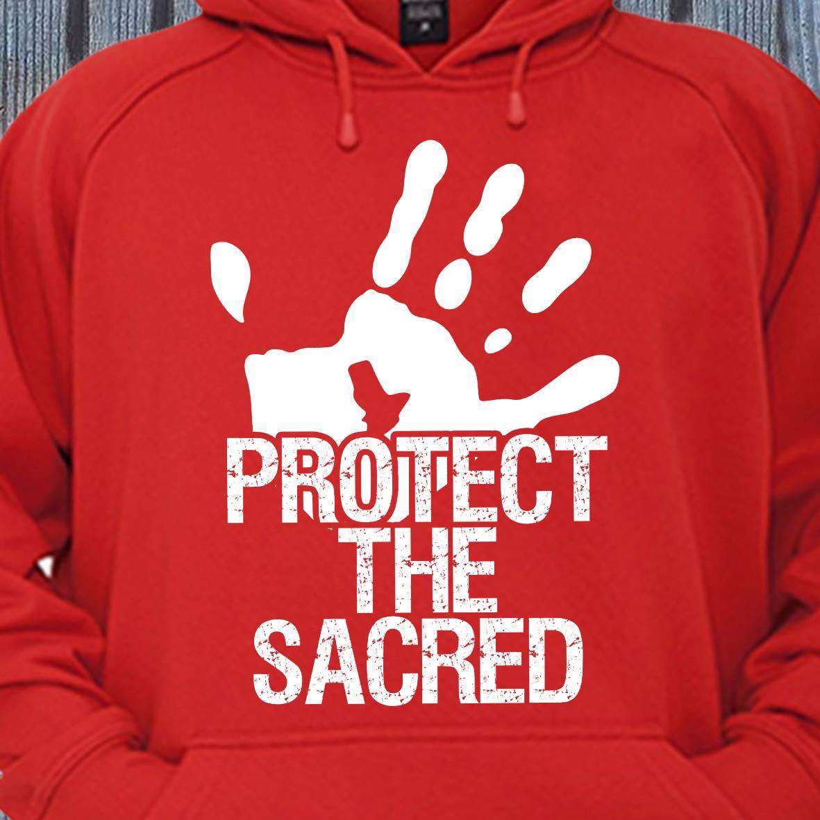 Protect the sacred - Sacred protection, white hand graphic T-shirt