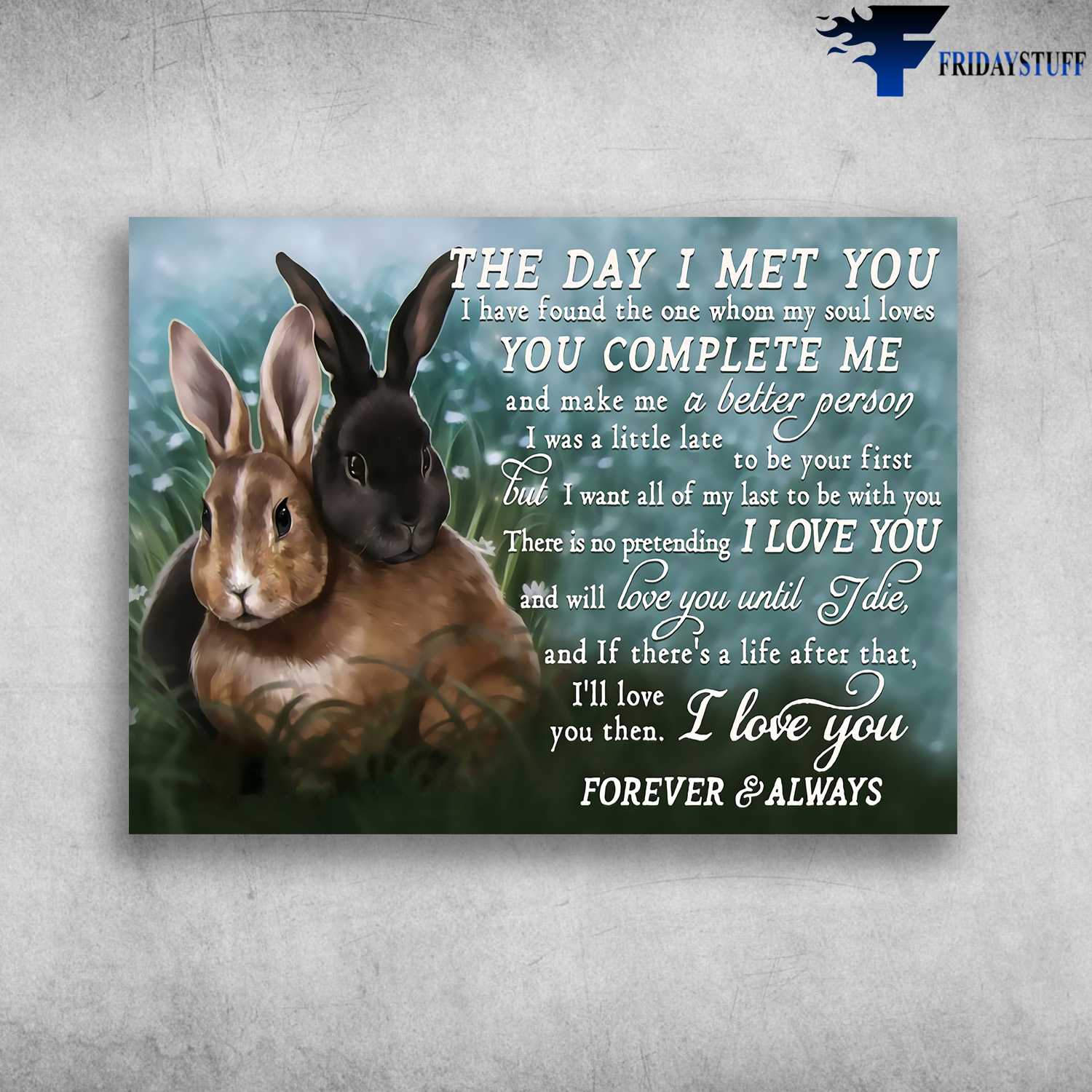 Rabbit Couple - The Day I Met You, I Have Found The One Whom My Soul Loves, You Complete Me, And Make Me A Better Person