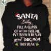 Santa baby, fill a glass of wine for me I've been a really good dog mom this year - Merry Christmas, Dog mom santa gift