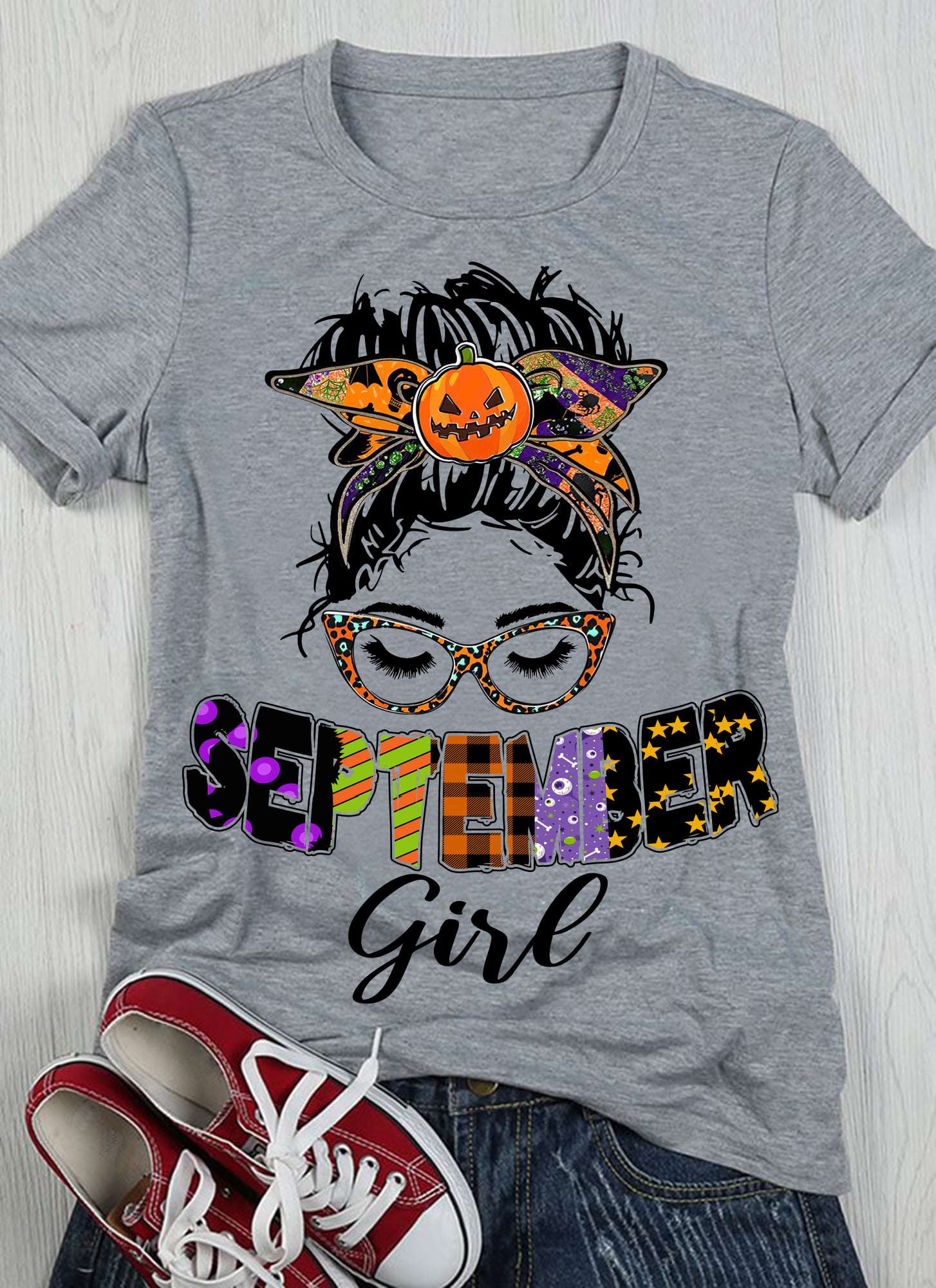 September girl - Halloween season girl, halloween pumpkin, girl born in September