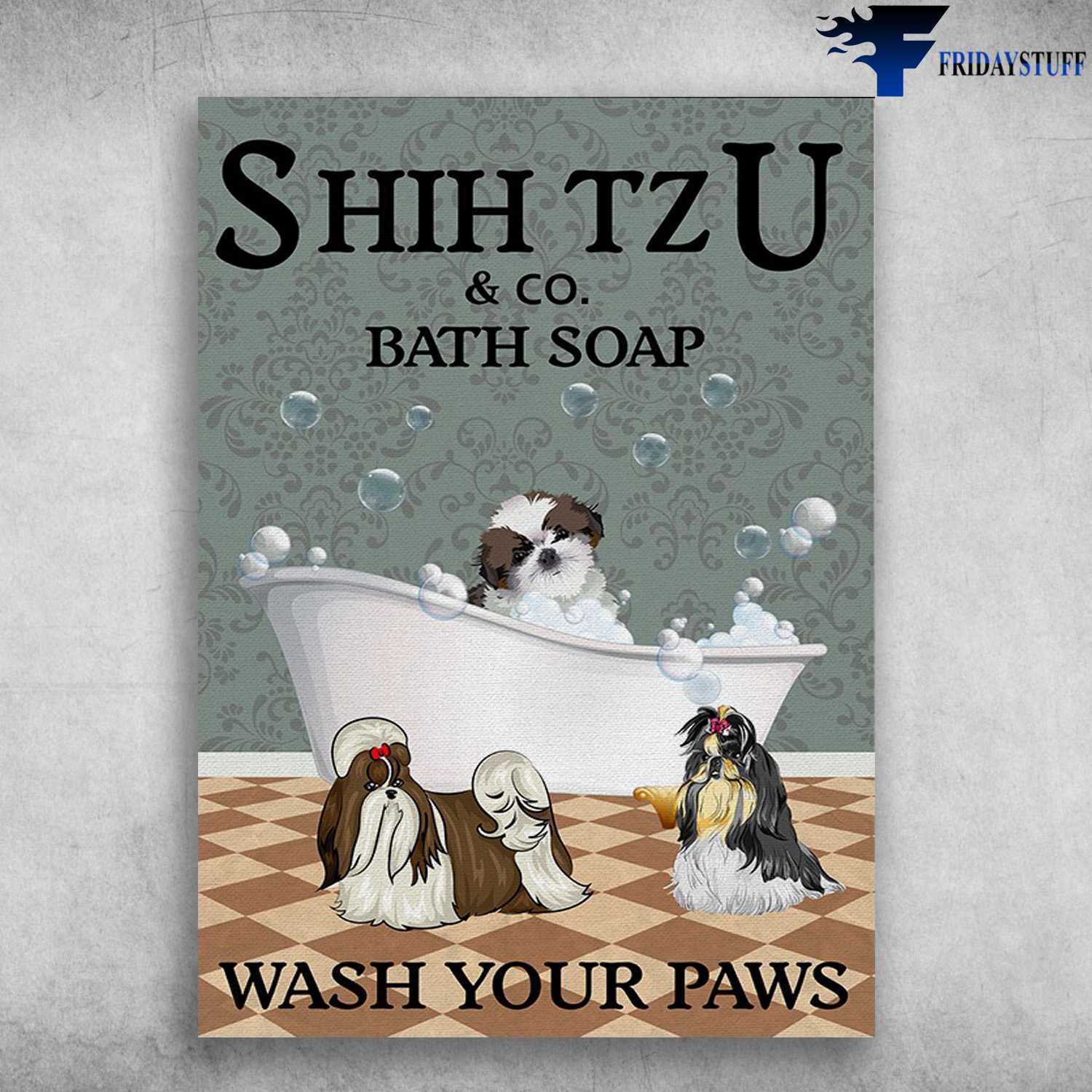 Shih Tzu Dog, Bath Soap - Shih Tzu And CO. Bath Soap, Wash Your PawsShih Tzu Dog, Bath Soap - Shih Tzu And CO. Bath Soap, Wash Your Paws