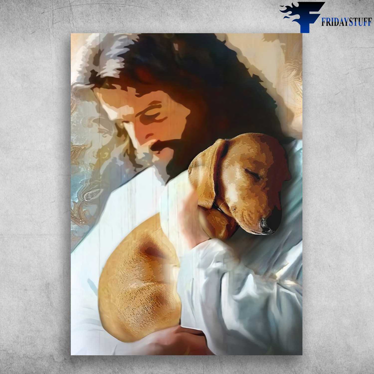 Sleeping Dog, God Loves Dog, Jesus Dog Lover