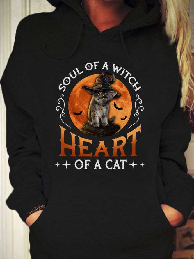 Soul of a witch - Heart of a cat, cat witch halloween costume