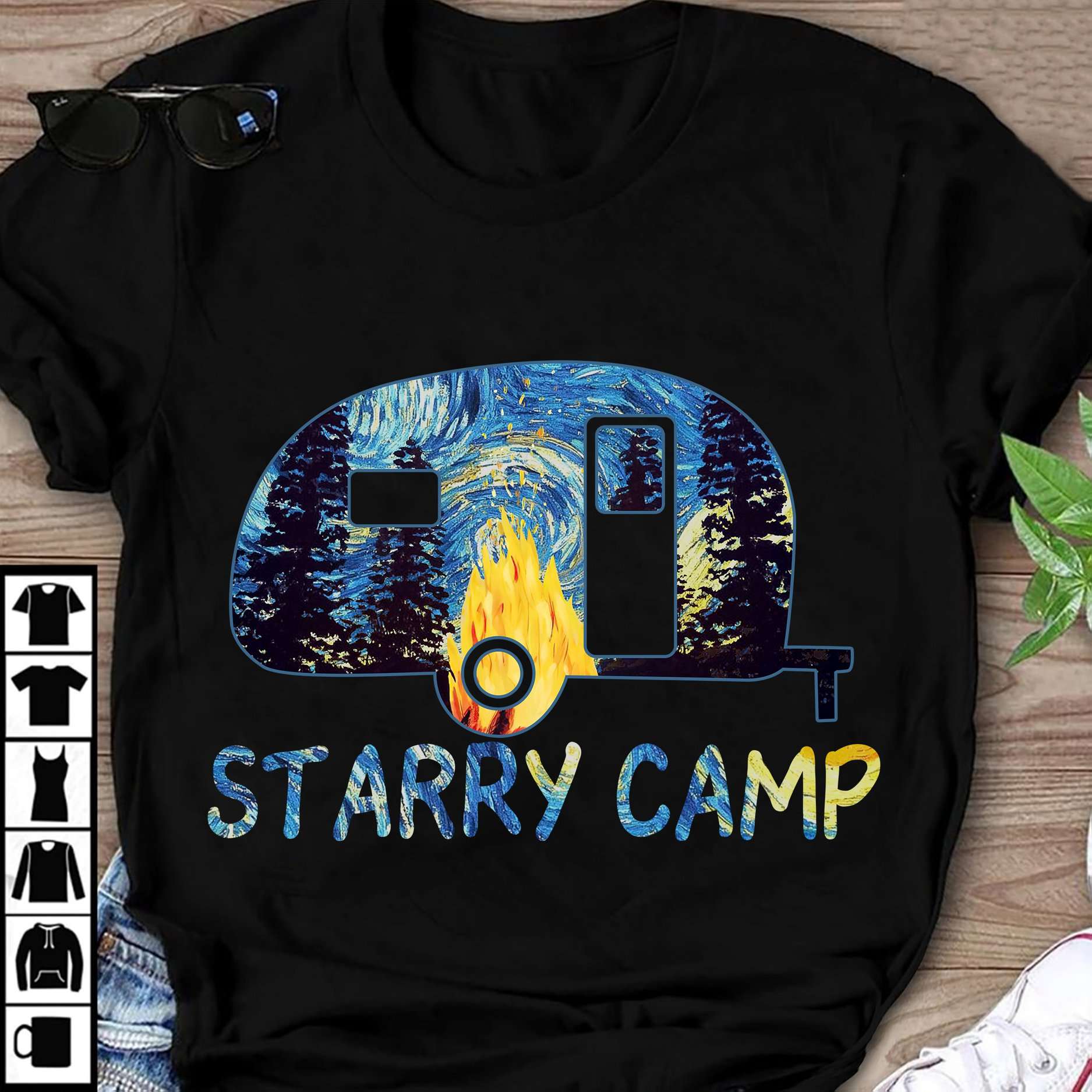 Starry camp - Starry night, camping art of Vincent van Gogh