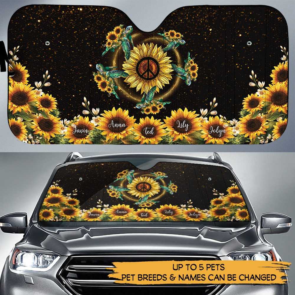 Sunflower Field, Symbol Of Peace, Sunflower Auto Sun Shade