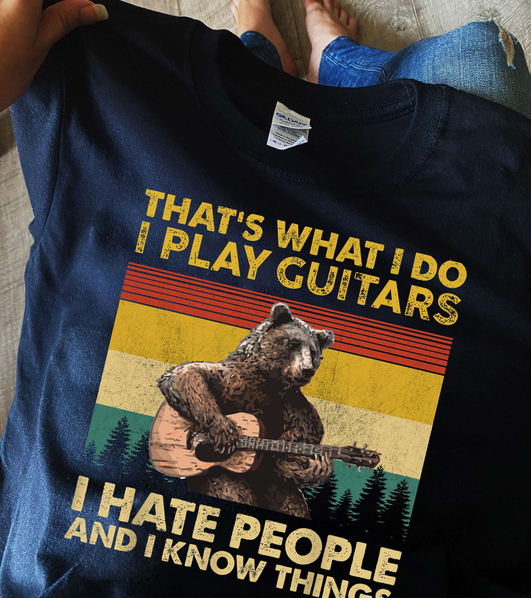 That's what I do I play guitars I hate people and I know things - Bear playing guitar