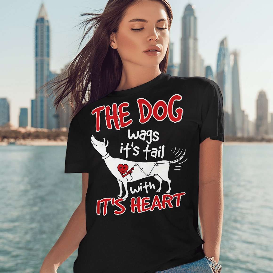 The dog wags it's tail with it's heart - Dog wags tail to owner, dog lover