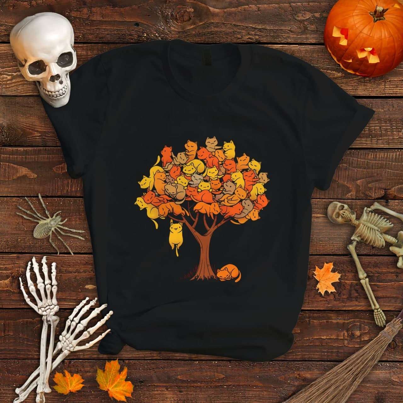 Tree of cat - Cat climbing on the tree, T-shirt for cat lover