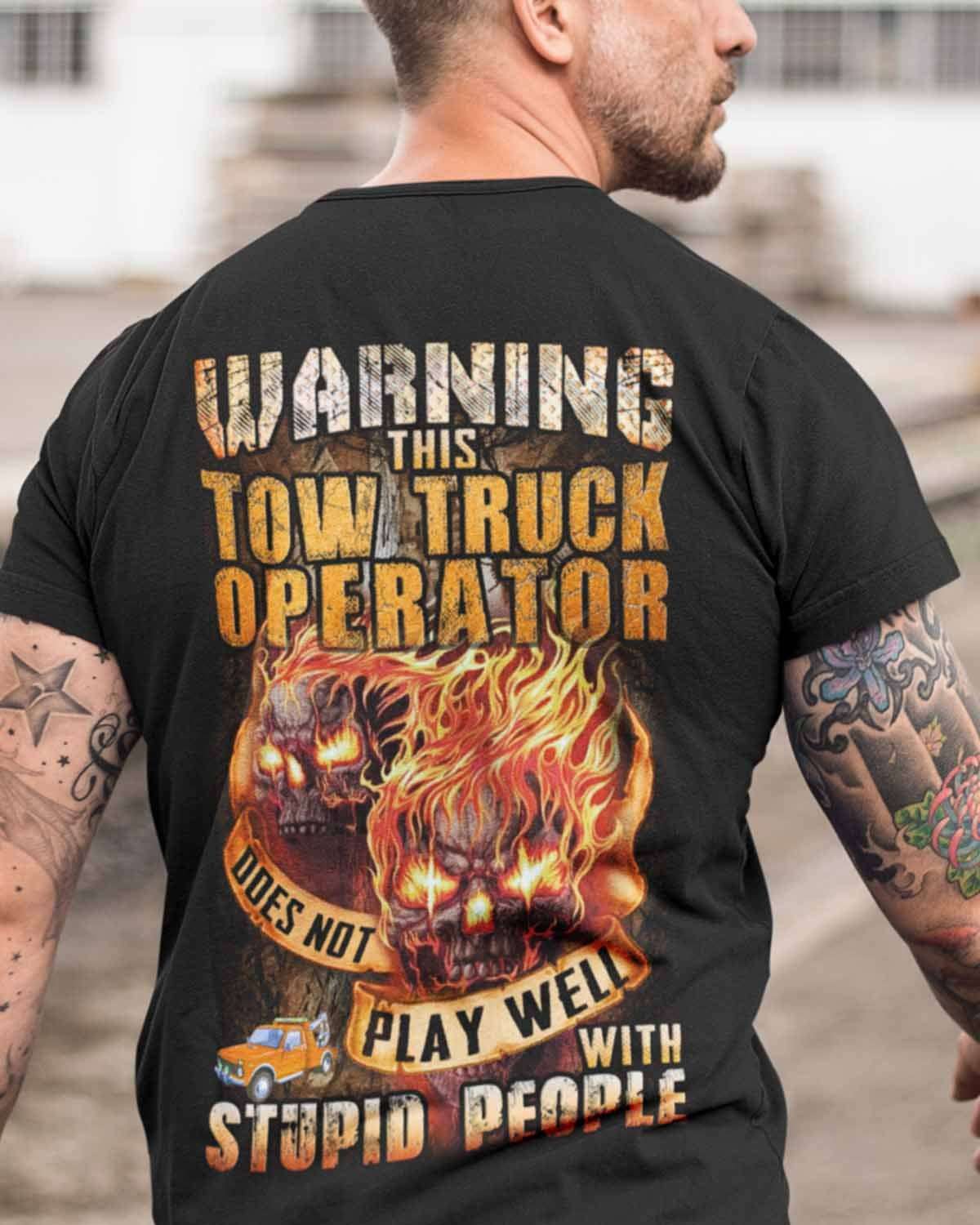 Warning this tow truck operator does not play well with stupid people - Flame tow truck operator