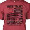 When Tyranny becomes law, rebellion becomes duty - Thomas Jefferson, America gun flag