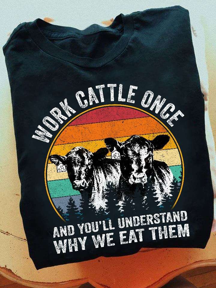 Work cattle once and you'll understand why we eat them - Farmer works, cow work cattle
