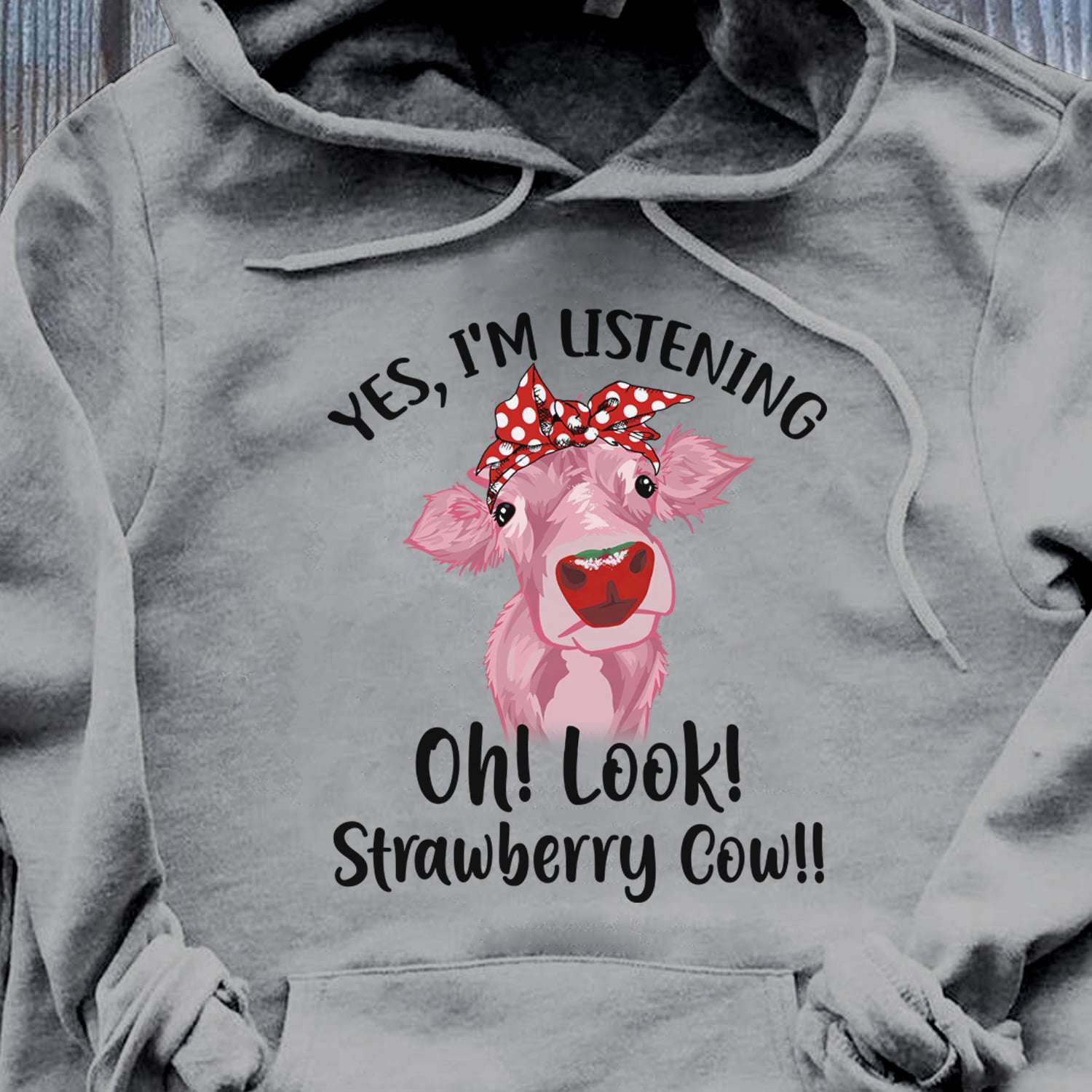 Yes, I'm listening - Oh look! Strawberry cow, strawberry pink cow