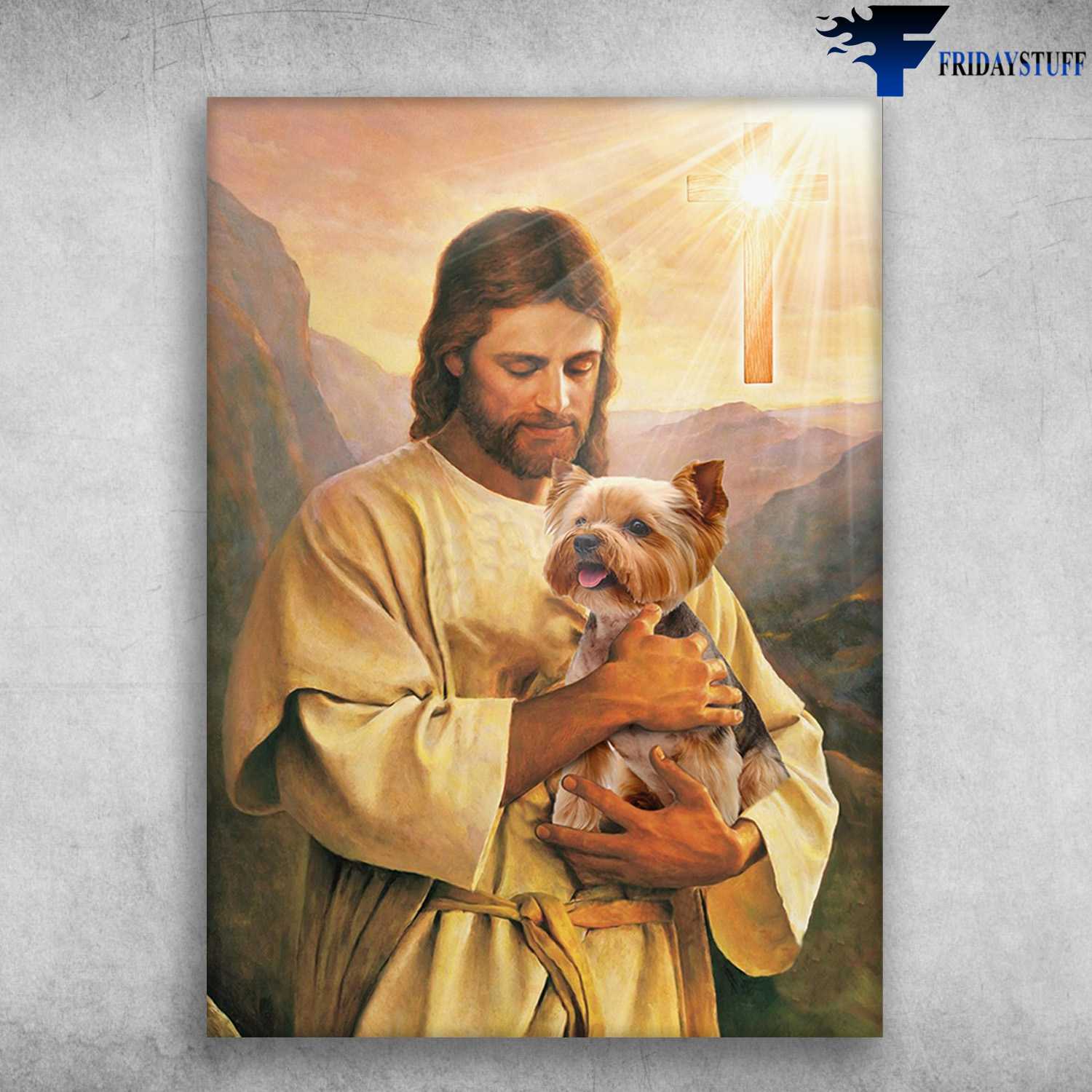 Yorkshire Terrier God, Jesus Dog Lover, Jesus Portaint