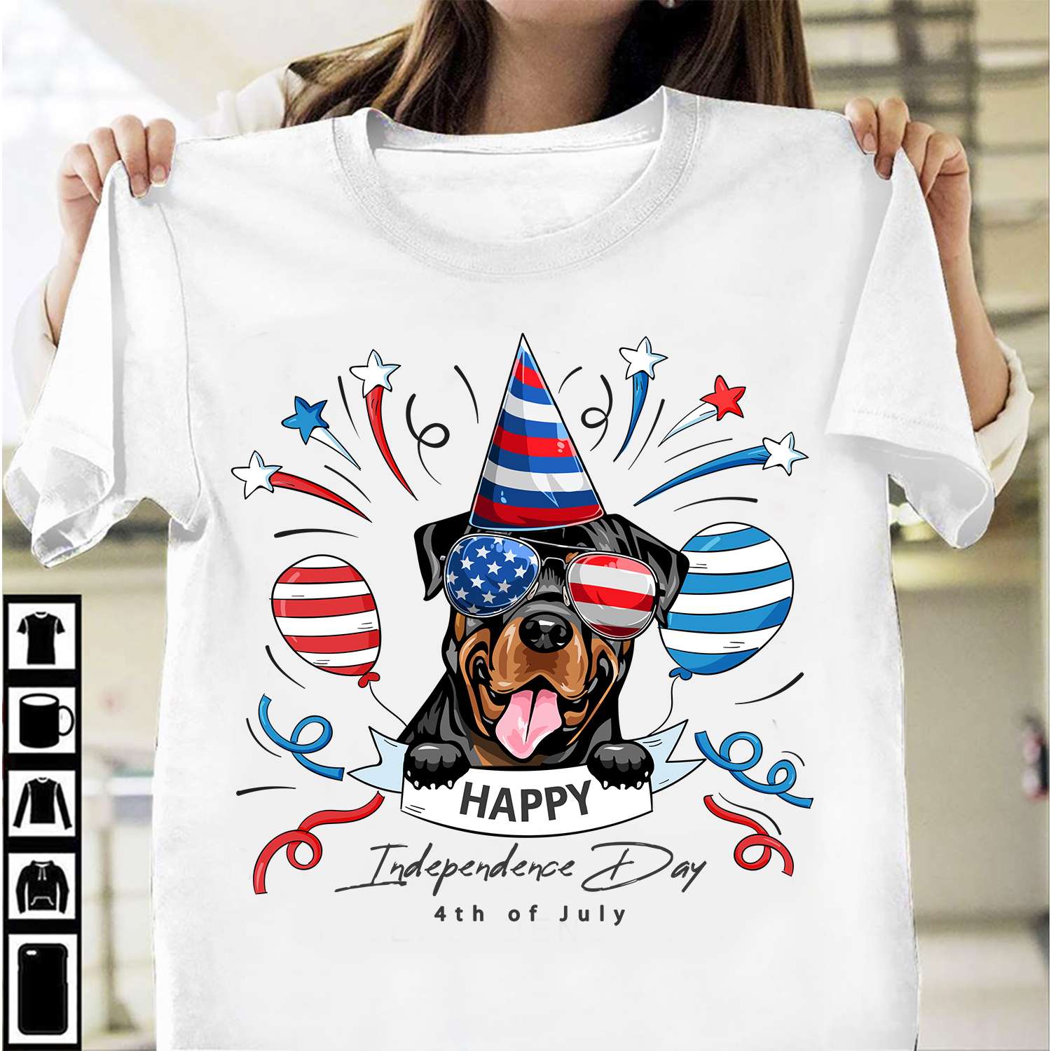 America Rottweiler - Happy independence day, 4th of july