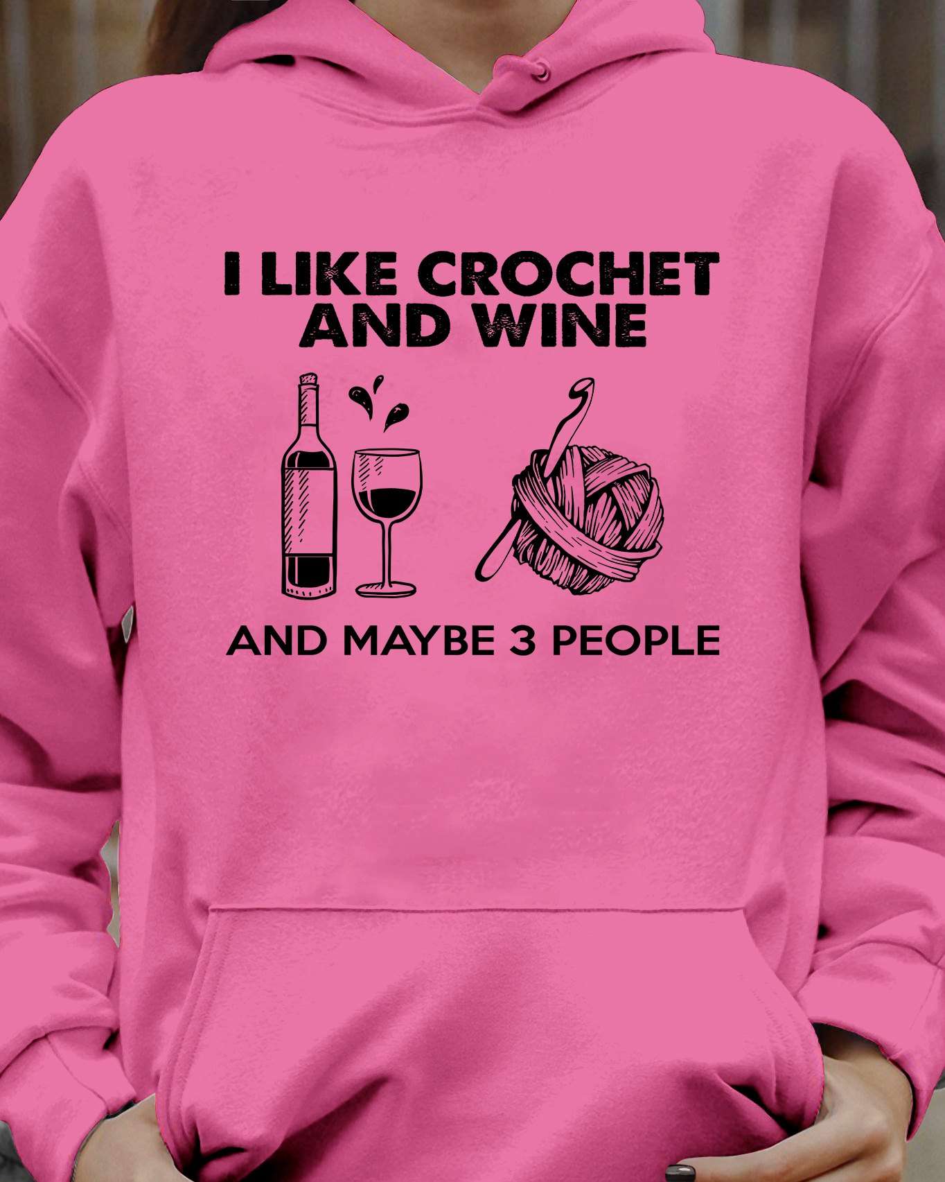 Wine Crochet - I like crochet and wine and maybe 3 people
