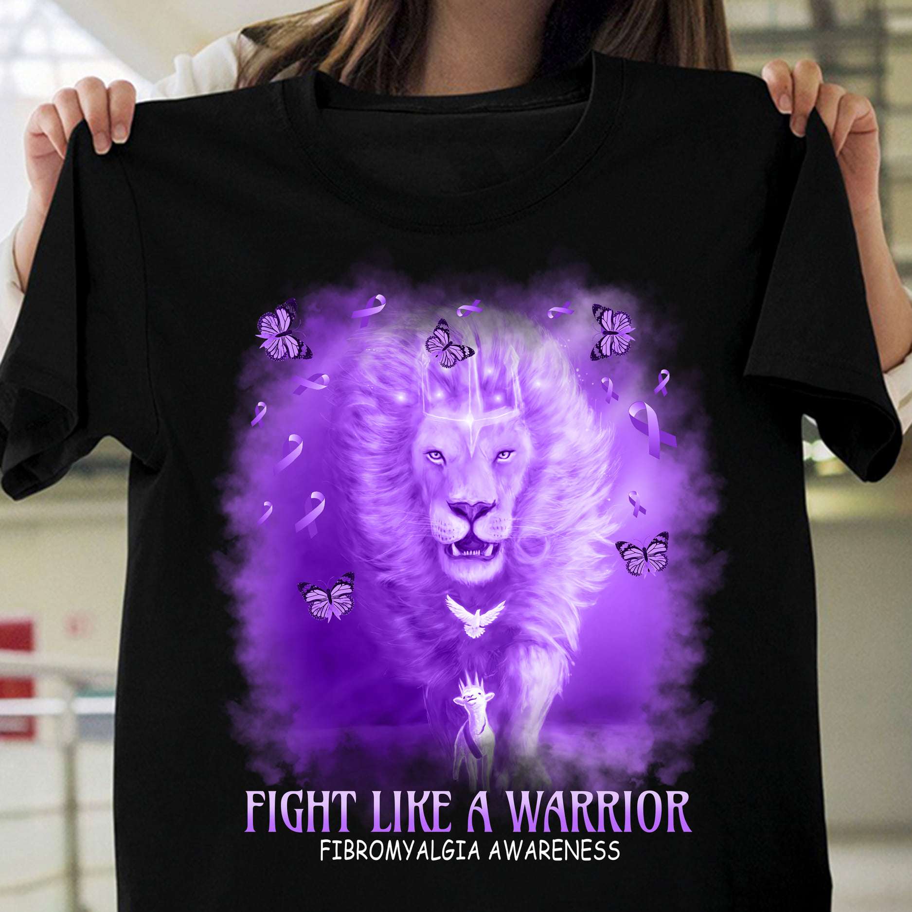 Fibromyalgia Lion - Fight like a warrior fibromyalgia Awareness