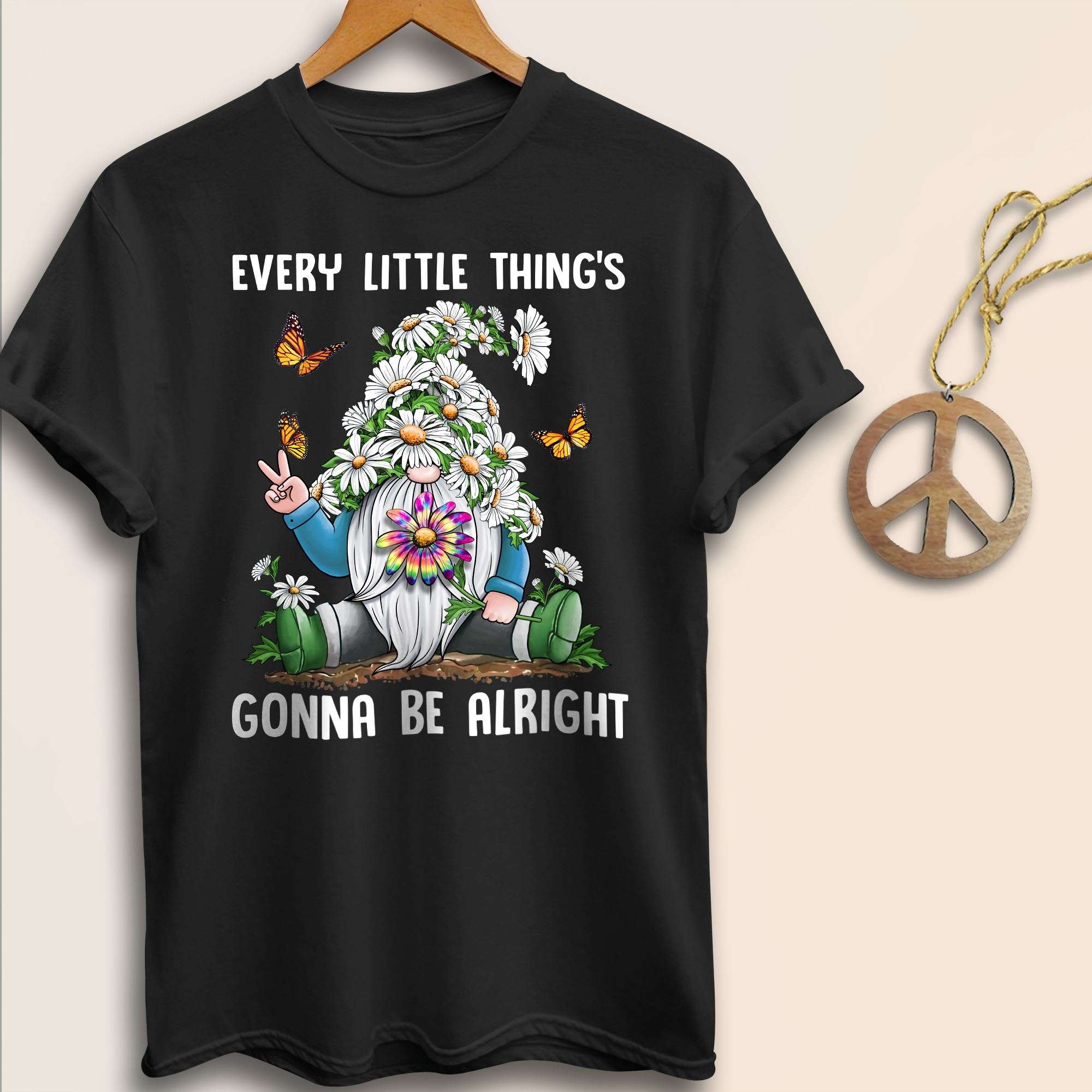 Gnomes With Daisy Flower - Every little thing's gonna be alright