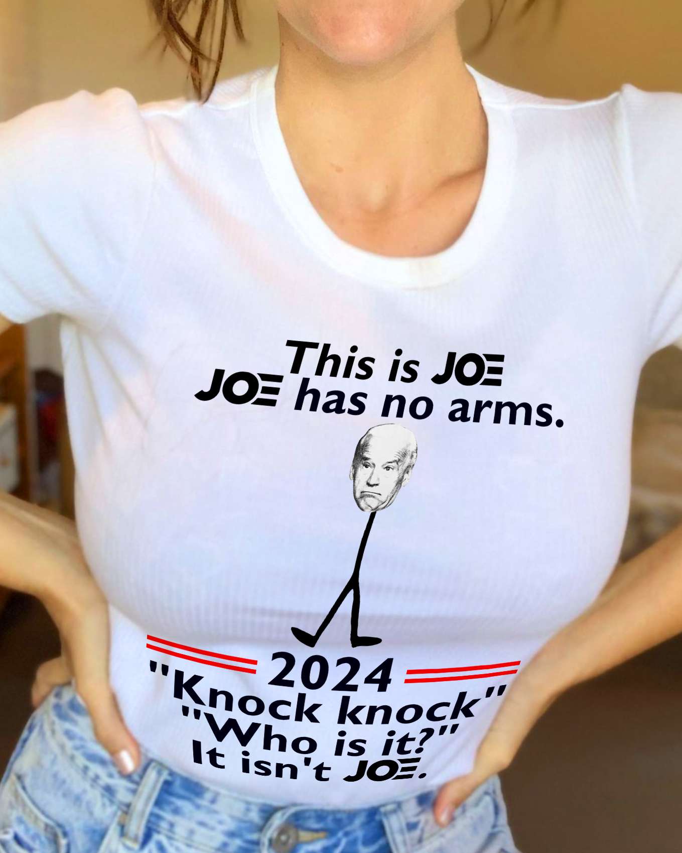 Biden Joe Meme, Joe Idiot - This is Joe Joe has no arms 2024 knock knock who is it it isn't Joe