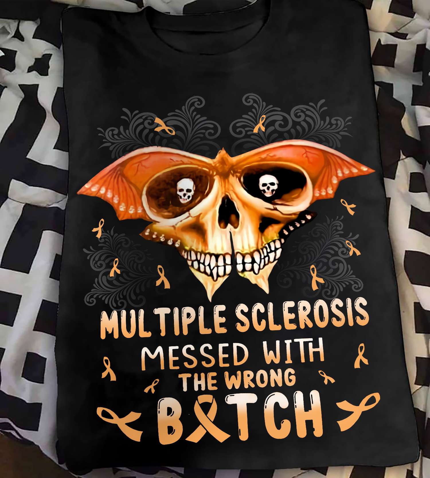 Butterfly Skull, Multiple Sclerosis Awareness - Multiple sclerosis messed with the wrong bitch