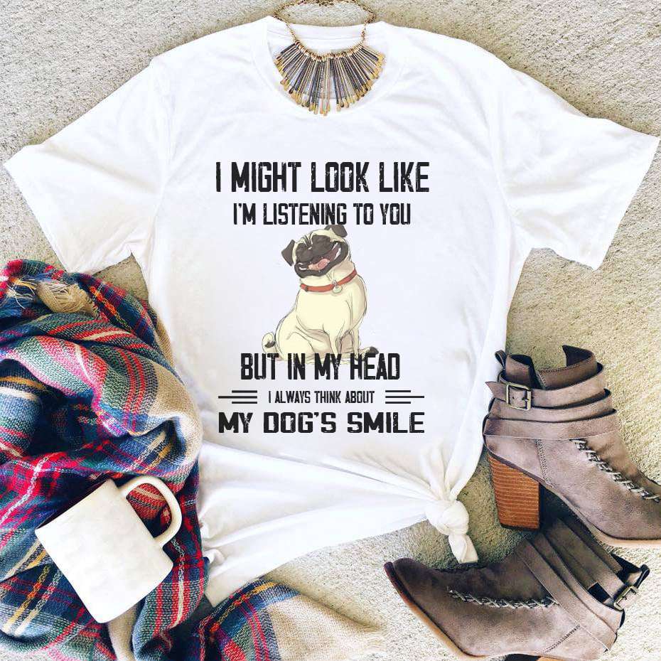 Funny Pugdog - I might look like i'm listenig=ng to you but in my head