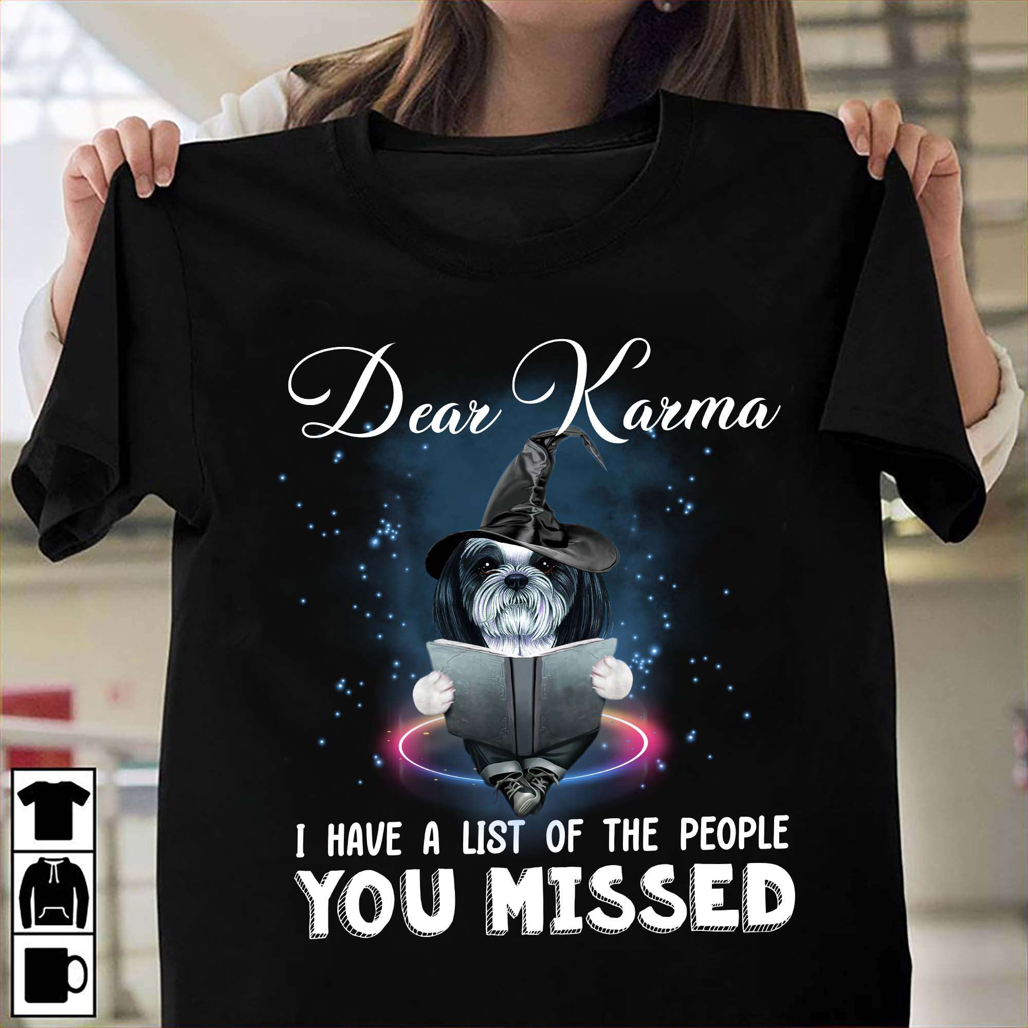 Witch Shih Tzu Read Book - Dear karma i have a list of the people you missed