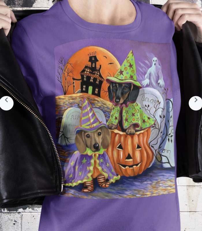 Witch Dachshund - Dachshund Halloween, Pumpkin Halloween, Halloween Costume