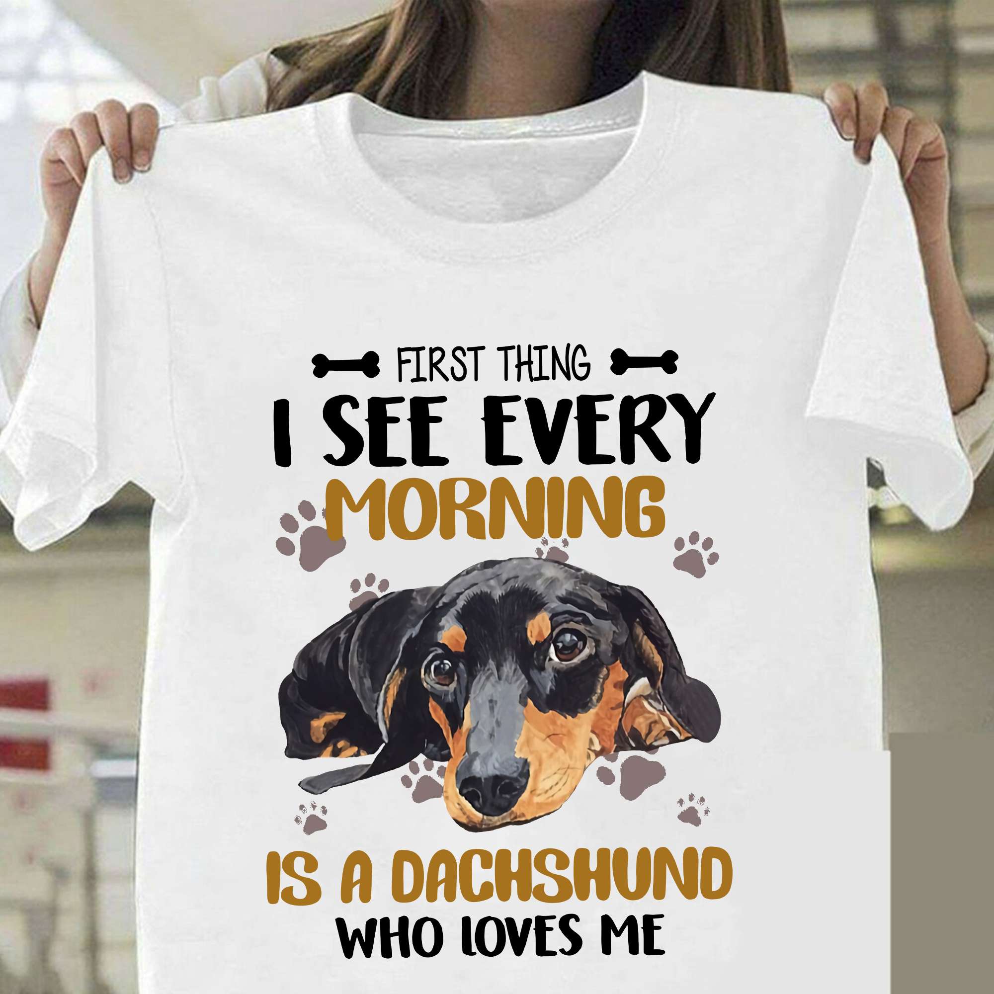 First thing i see every morning is a dachshund who loves me